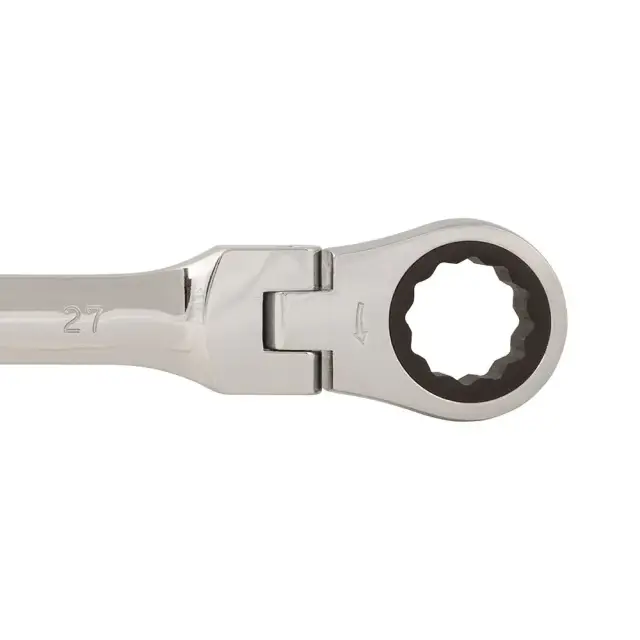 Przegubowy klucz płasko-oczkowy z grzechotką 27 mm - Silverline
