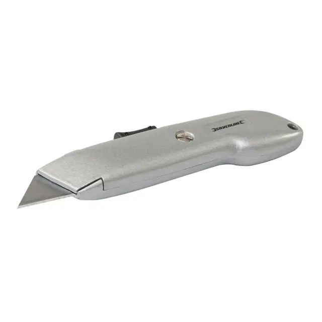 Nóż z automatycznym ostrzem chowanym 140 mm - Silverline