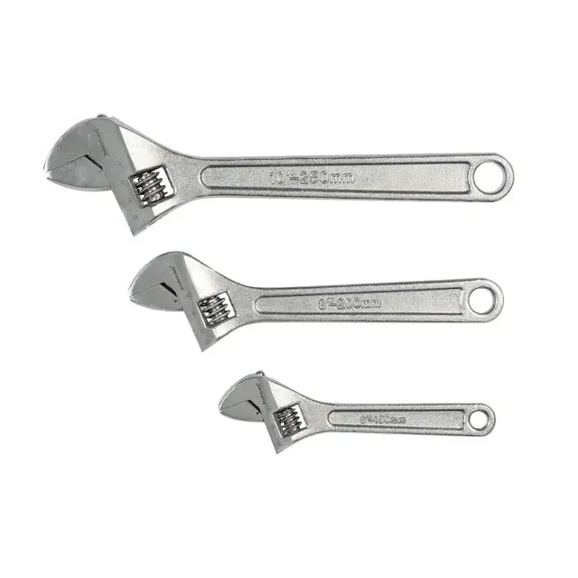 Zestaw kluczy nastawnych, 3 szt. 150, 200 i 250 mm - Silverline