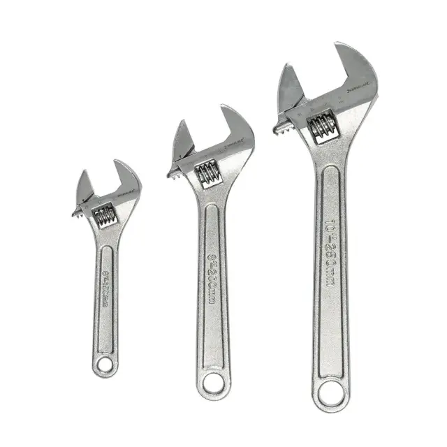 Zestaw kluczy nastawnych, 3 szt. 150, 200 i 250 mm - Silverline