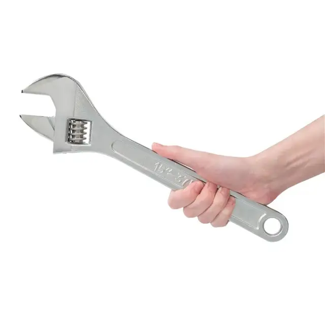 Klucz nastawny Długość całkowita klucza: 375 mm, szczęk: 41 mm - Silverline